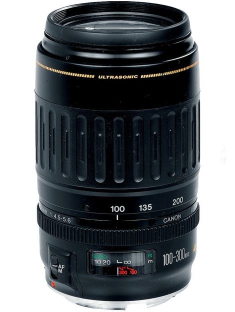 而另外一支佳能EF100-300mm F4.5-5.6USM同样值得关注。随着佳能镜头对焦马达技术的开发，这支拥有USM对焦马达的长焦镜头，可以在拍摄时进行高速追焦, 对于经常拍摄体育运动或是野生动物