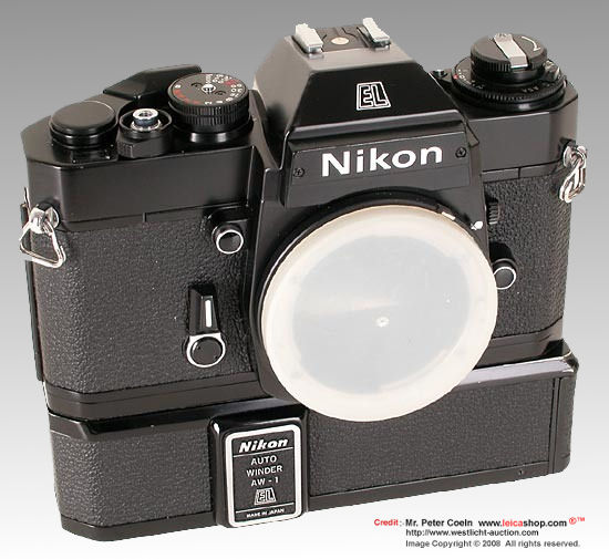 黑色Nikkormat / Nikomat EL2带电源绕线器Aw-1