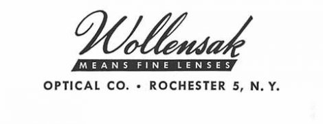 Wollensak光学公司历史以及电影镜头列表