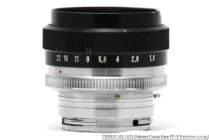 苏联镜头：HELIOS-103 1.8 / 53 评测资料及样片，带 Contax-Kiev RF 转接环。