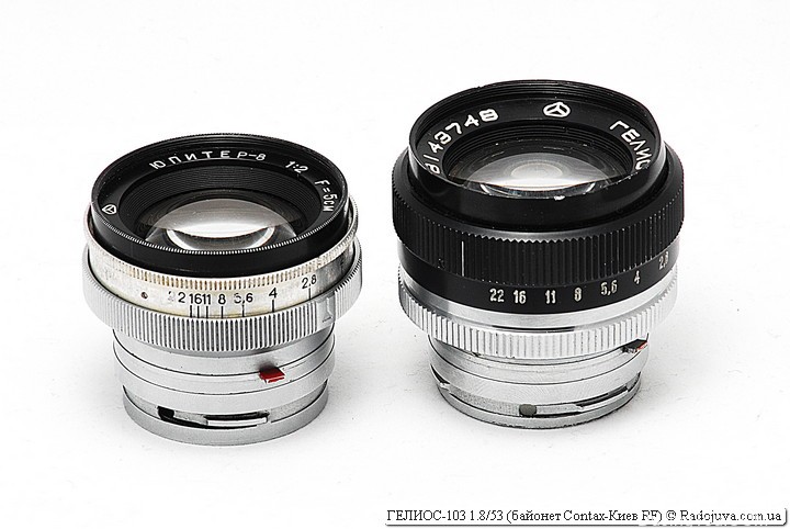 苏联镜头：HELIOS-103 1.8 / 53 评测资料及样片，带 Contax-Kiev RF 转接环。