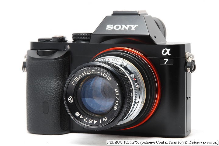 苏联镜头：HELIOS-103 1.8 / 53 评测资料及样片，带 Contax-Kiev RF 转接环。