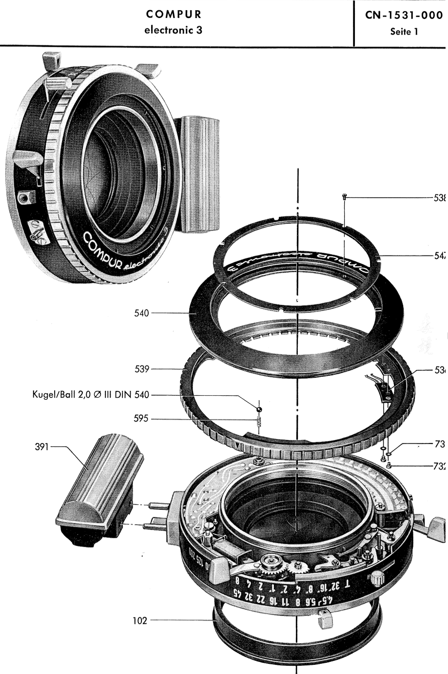 Compur 3电子快门(Compur electronic 3 shutter )介绍及维修手册 – 毒镜头