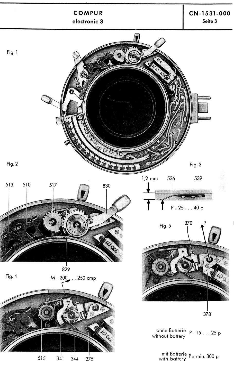 Compur 3电子快门(Compur electronic 3 shutter )介绍及维修手册 – 毒镜头
